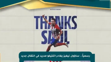 رسمياً.. ساؤول نيغيز يغادر أتلتيكو مدريد في انتقال جديد